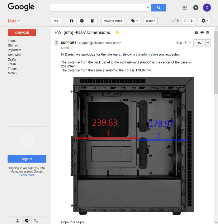 Silverstone KL07 Gmail